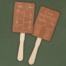 Editable Colour Terracota Wedding Program