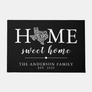 Editable Colour TEXAS Personalised State Doormat