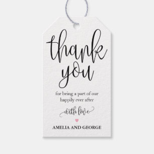 Editable Colour Thank You Tags Lovely Calligraphy