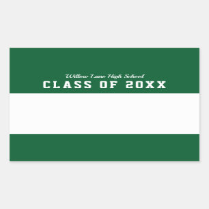 Editable Colour Varsity Style Class Reunion Name R Rectangular Sticker