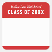 Editable Colour Varsity Style Class Reunion Name