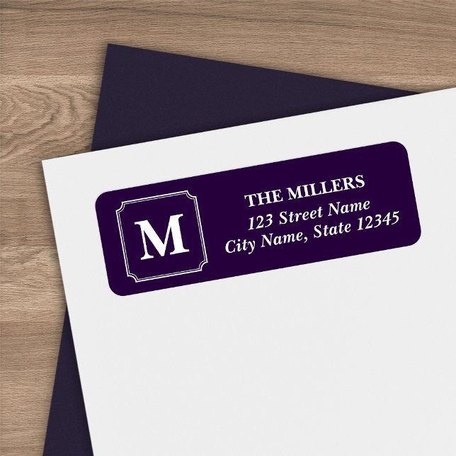Editable Colour with White Border Monogram Address (Creator Uploaded)