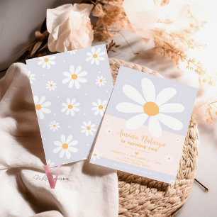 Editable Colours ANY AGE Daisy Summer Birthday Invitation