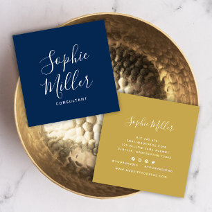 Editable Colours Calligraphy Script Social Media Square Business Card