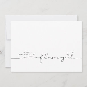 Editable Colours Flower Girl Minimalist Typography
