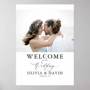 Editable Colours Modern Wedding Welcome Photo Sign
