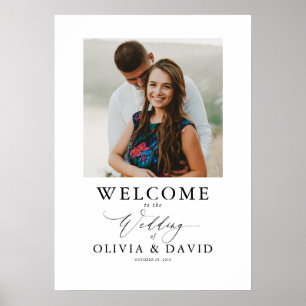 Editable Colours Modern Wedding Welcome Photo Sign