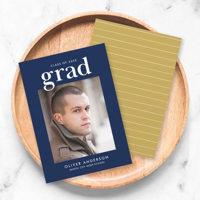 Editable Colours Serif Photo Grad Announcement (Creator Uploaded)