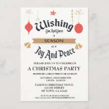 Editable Company Christmas Invitation