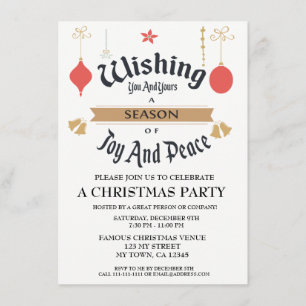 Editable Company Christmas Invitation