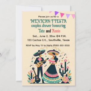 Editable Couples Fiesta Shower Invitation