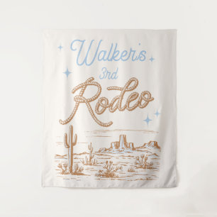 Editable Cowboy Party Tapestry