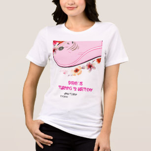 Editable Cowgirl Birthday  Template, Gir Tri-Blend Shirt