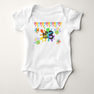 Editable Crayon Style – Artsy Paint & Palette Part Baby Bodysuit