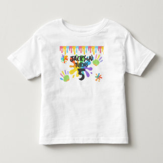 Editable Crayon Style – Artsy Paint & Palette Part Toddler T-Shirt