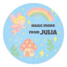 Editable Crayon Style – Fairy Mushroom Forest