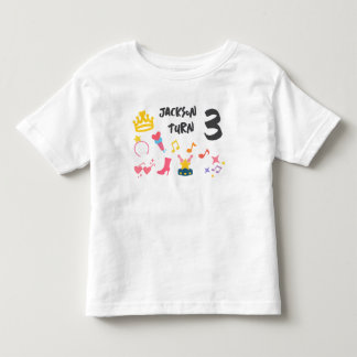 Editable Crayon Style – Pop Star Diva Birthday Toddler T-Shirt