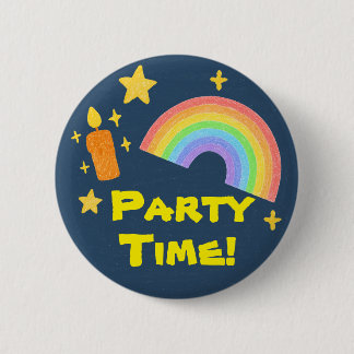 Editable Crayon Style – Rainbow Celebration 6 Cm Round Badge