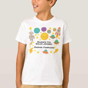 Editable Crayon Style – Trip-Around-the-Sun Kids T-Shirt