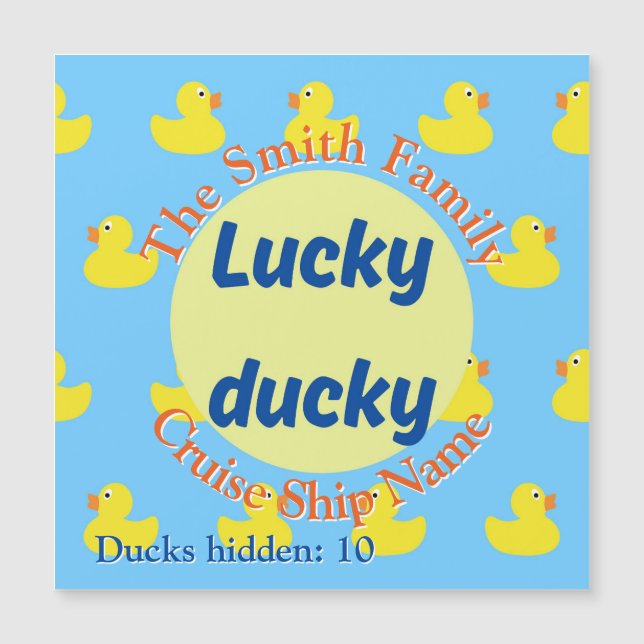 Editable Cruise Duck Door Magnet (Front)