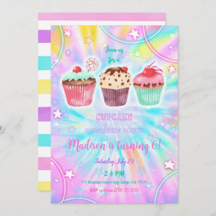 Editable Cupcake Birthday Invitation