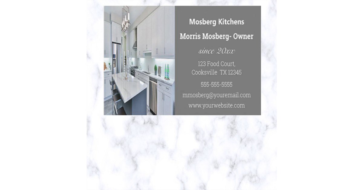 Editable Custom Kitchens Business Card | Zazzle