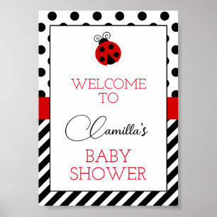 Editable Custom Ladybug Party Sign