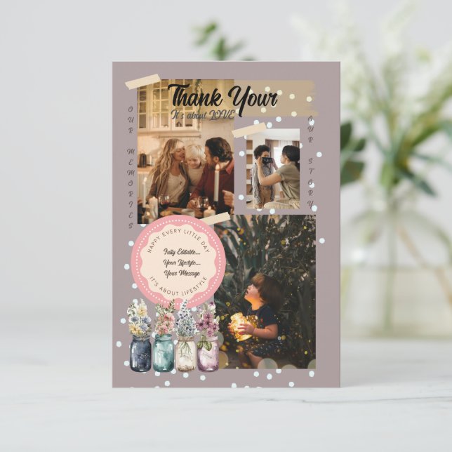 Editable Custom Photo Thank You  (Standing Front)