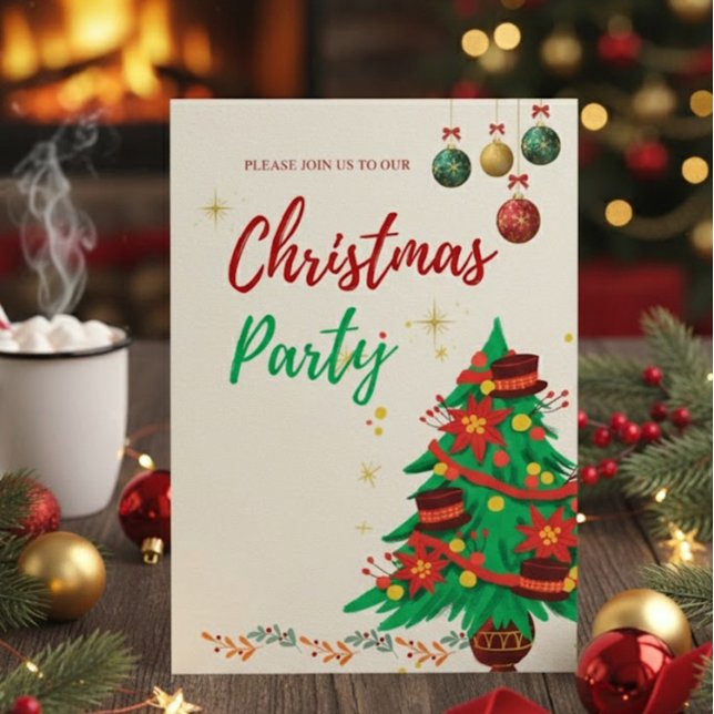 Editable Cute Illustrative Christmas  Holiday Card (Creator Uploaded)