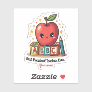 Editable Cute Teacher Apple Design