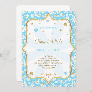 Editable Daisy Birthday Invitation