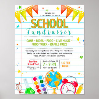 Editable daycare open house Fundraiser Flyer Poster