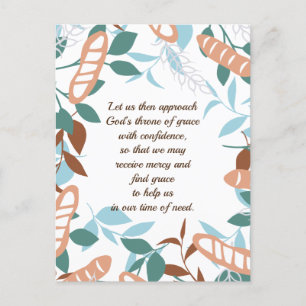 Editable Delicious Organic Wheat Baguette Pattern Postcard