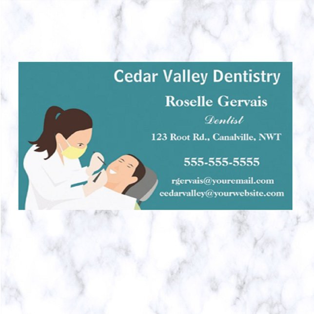 Editable Dentist  Business Card (Creator Uploaded)