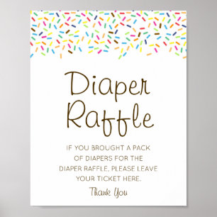 Editable Diaper Raffle Baby Shower Sign Printed