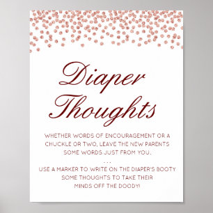Editable Diaper Thoughts Sign, Late Night Diaper P Poster