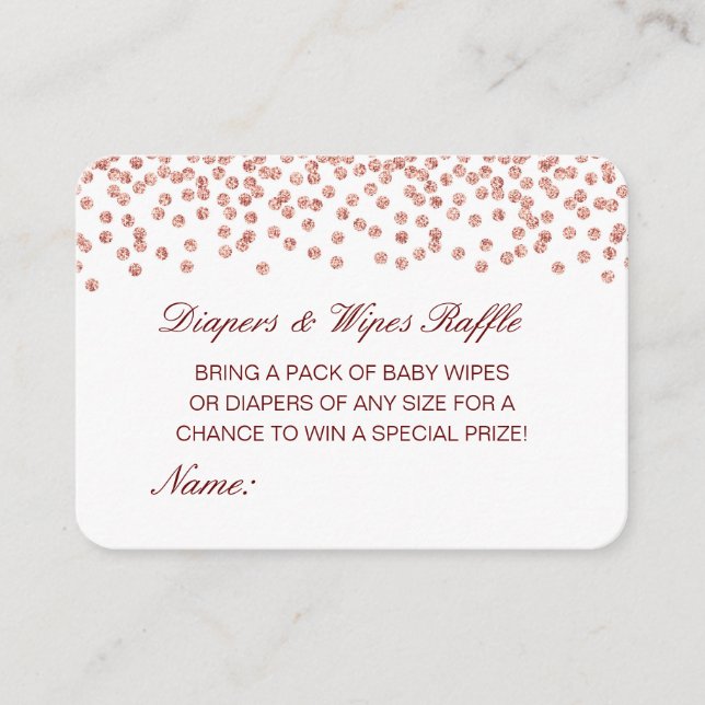 Editable Diapers Wipes Raffle Baby Shower Inserts (Front)