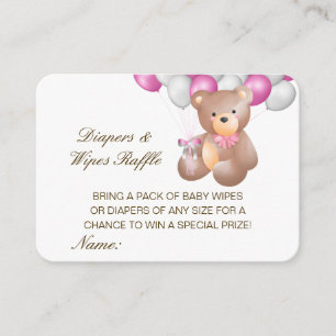 Editable Diapers Wipes Raffle Baby Shower Inserts