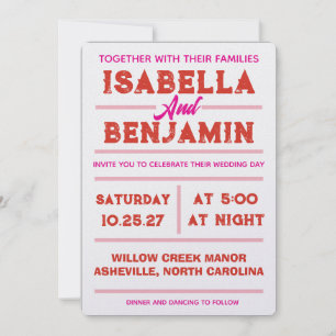 Editable Digital Download Modern Western Wedding Invitation