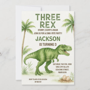 Editable Dino Party Invite for Boys or Girls