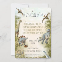 Editable Dinosaur Party Invite (0+)