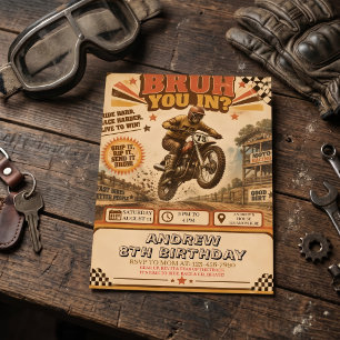 Editable Dirt Bike Birthday Invitation