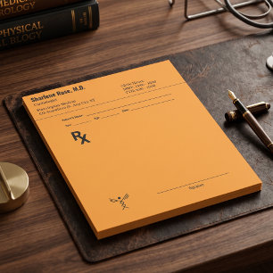 Editable Doctor RX Prescription Colourful Medical Notepad
