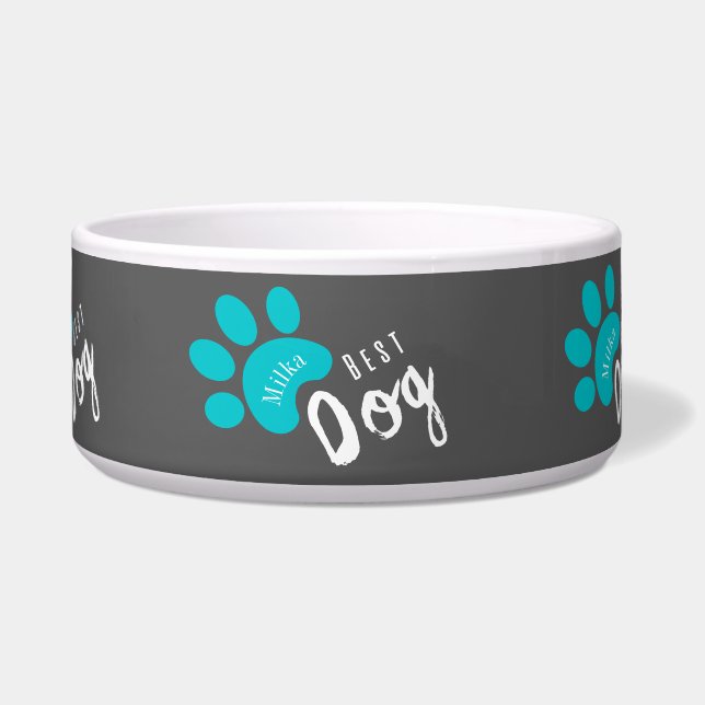 editable dog Funny quote Pet tableware (Front)