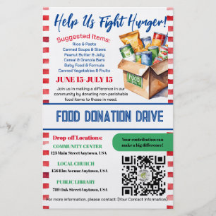 editable Donation food drive, Holiday Drive Flyer, Flyer