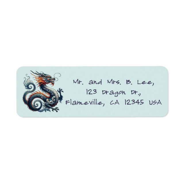 Editable Dragon Return Address (Front)
