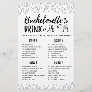 Editable DRINK IF Bachelorette, Hen Party game