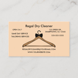 Editable Dry Cleaning Business Card