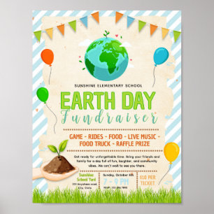 Editable Earth Day Fundraiser Flyer Poster