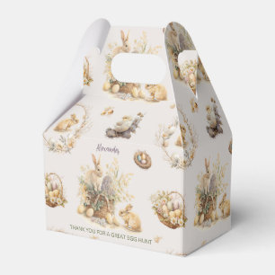Editable Easter Bunny Egg Hunt Gift Bag Favour Box